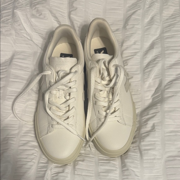 Veja Shoes - Veja White and Off-White Low-Top Sneakers
